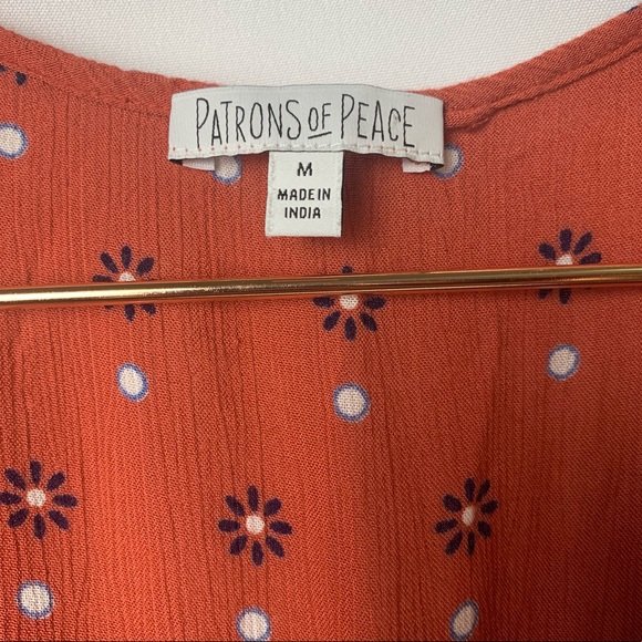 PATRONS OF PEACE Floral Surplice Crop Top - Picture 8 of 10